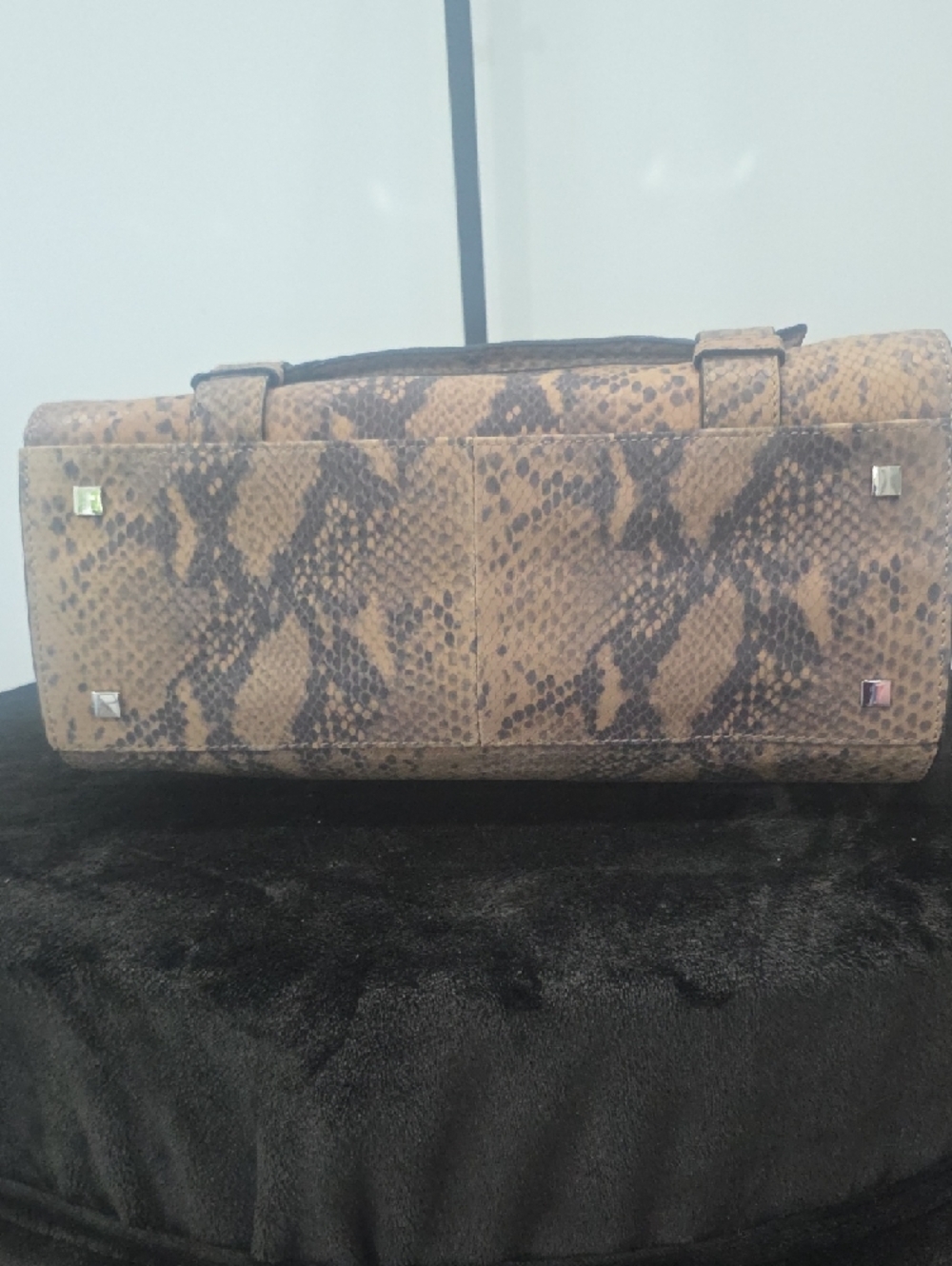 Ivanka Trump Crossbody Purse in Stylish Tan Python Print. New with Tags - Picture 8 of 14